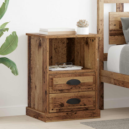 vidaXL Bedside Cabinet Old Wood 36 x 43 x 60 cm Engineered Wood