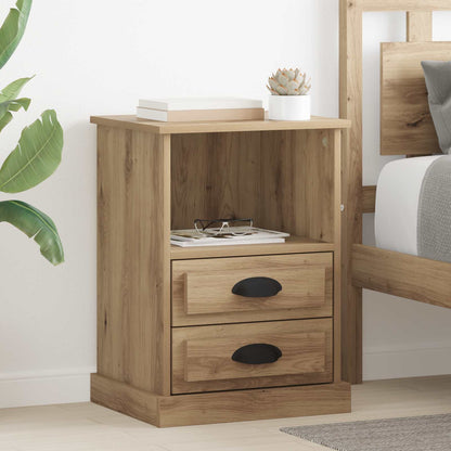 vidaXL Bedside Cabinet 2 pcs Artisan Oak 36 x 43 x 60 cm