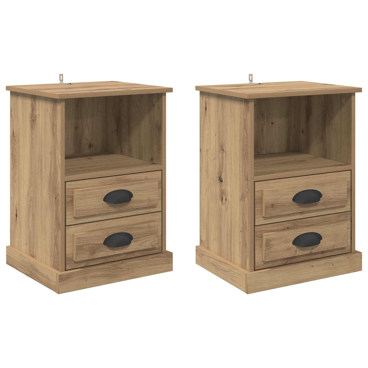 vidaXL Bedside Cabinet 2 pcs Artisan Oak 36 x 43 x 60 cm