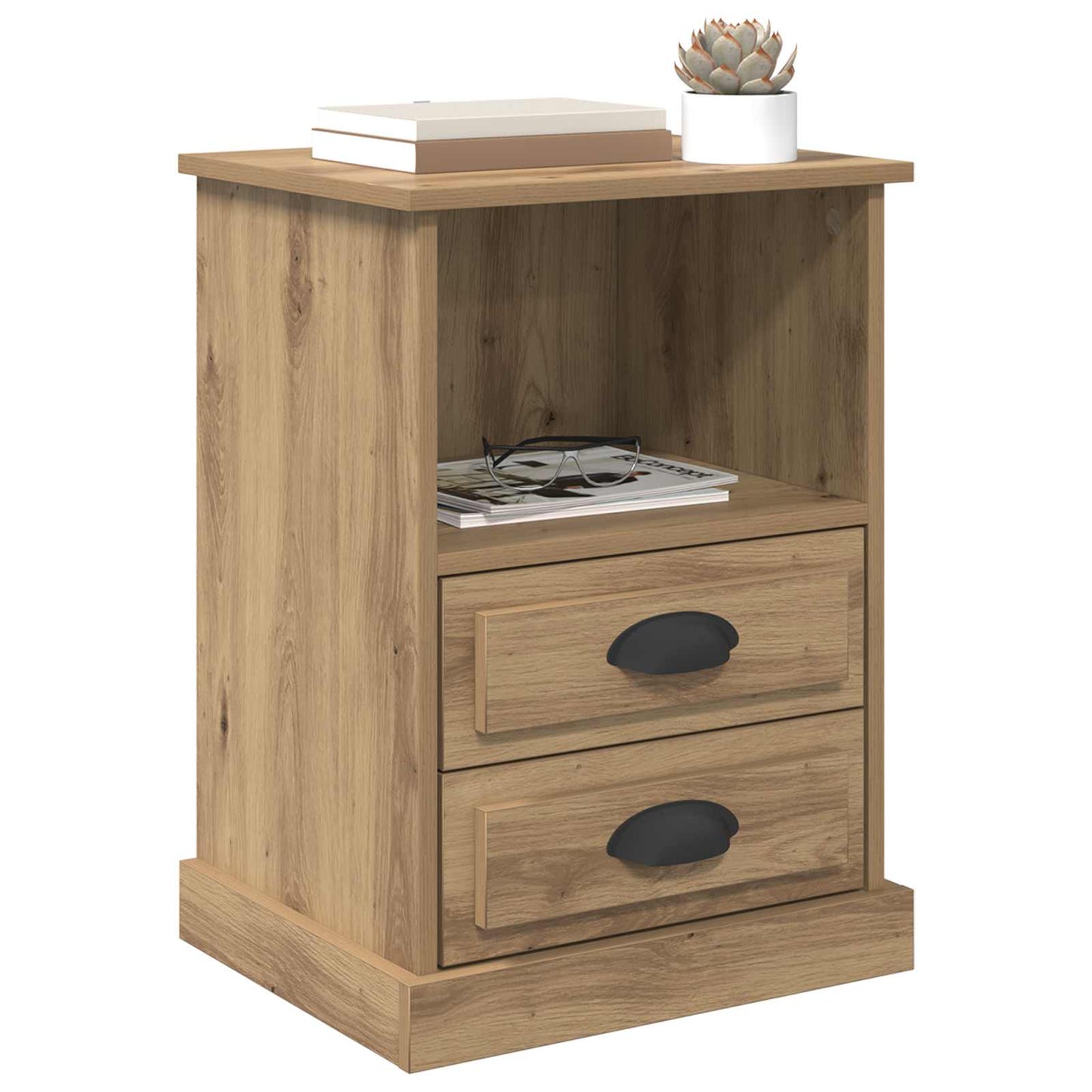 vidaXL Bedside Cabinet 2 pcs Artisan Oak 36 x 43 x 60 cm
