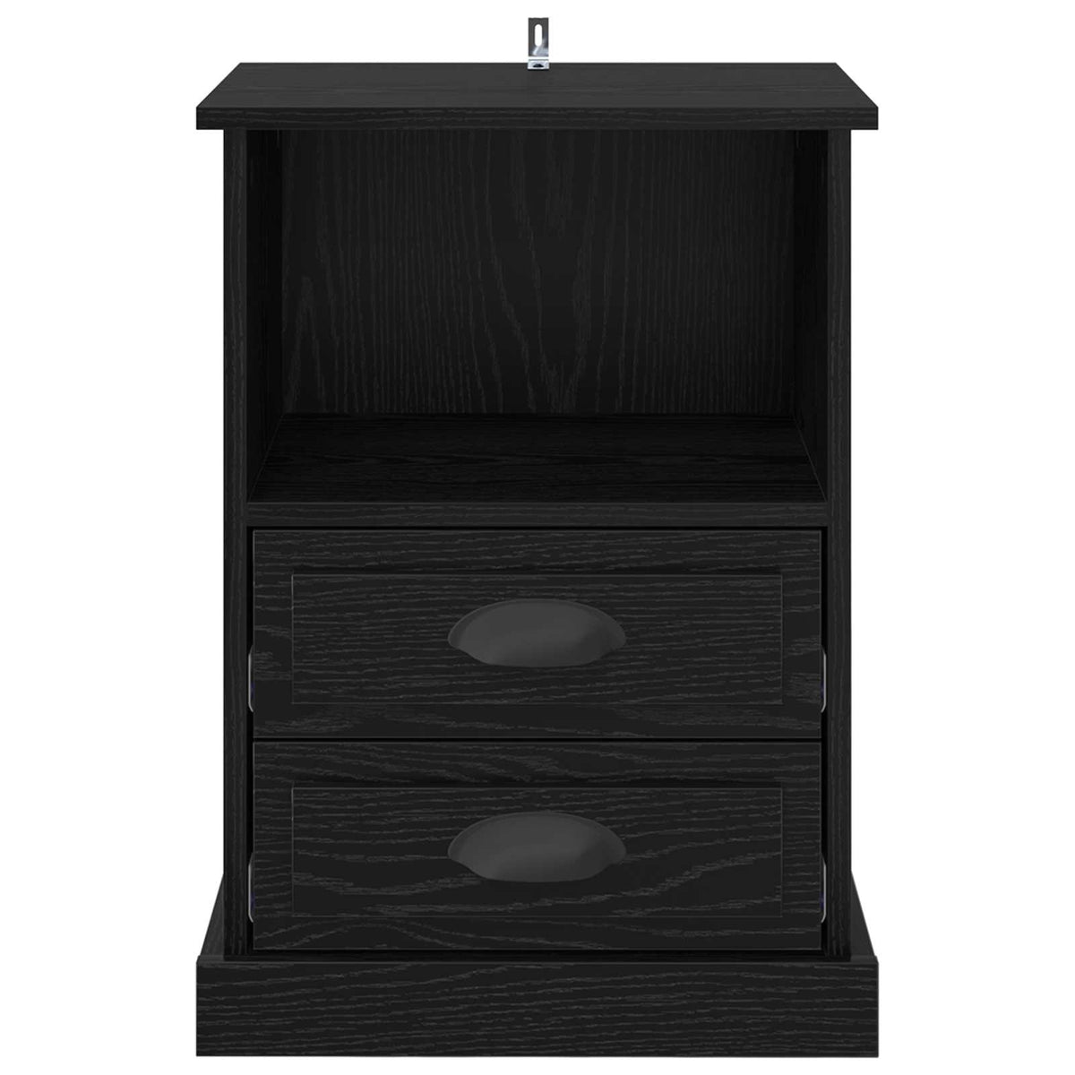 vidaXL Bedside Cabinet 2 pcs Black Oak 36 x 43 x 60 cm Engineered Wood