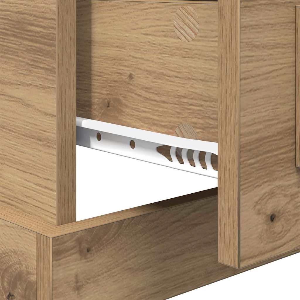 vidaXL Bedside Cabinet Artisan Oak 50 x 50 x 60 cm Engineered Wood