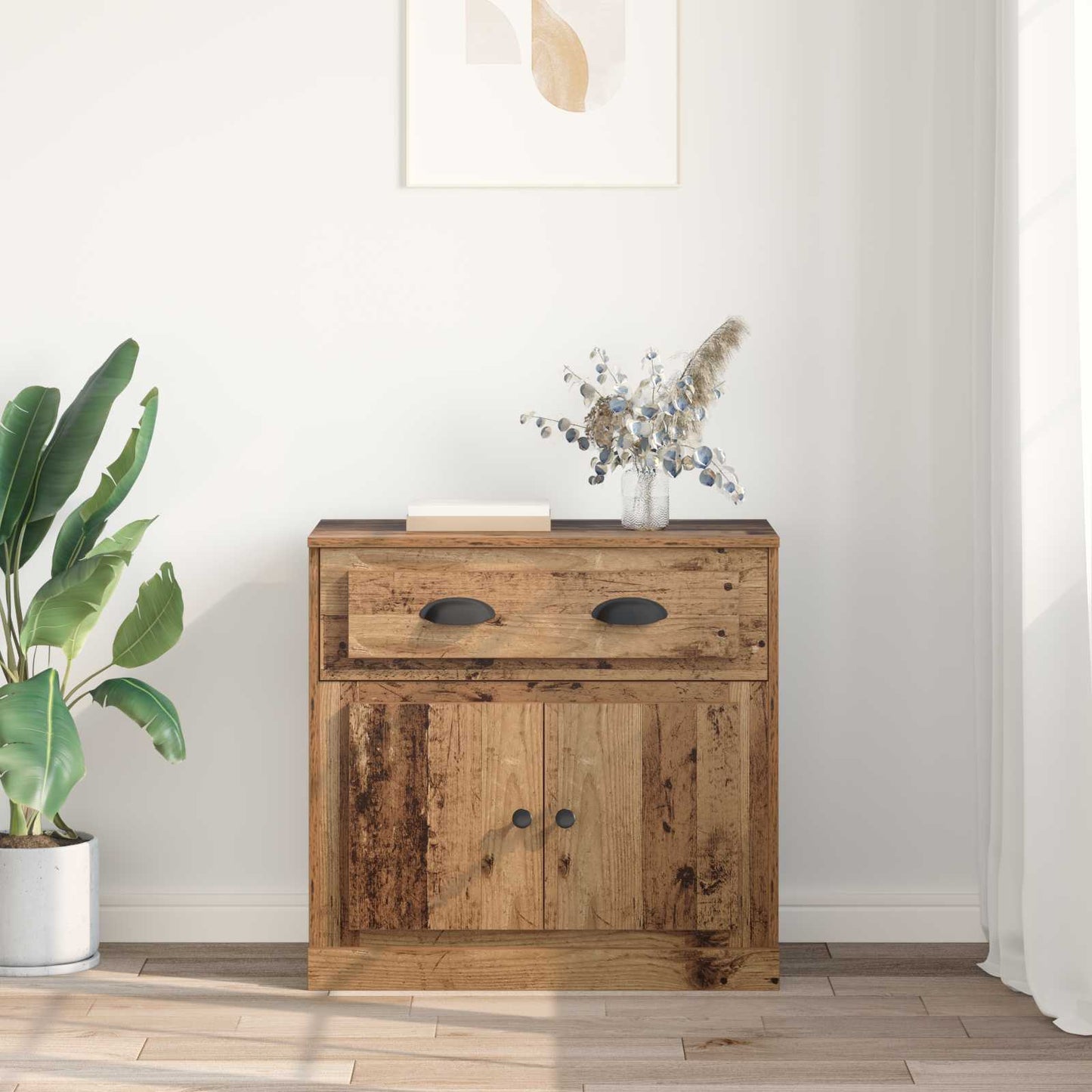 vidaXL Highboard Old Wood 70 x 35.5 x 67.5 cm Engineered Wood