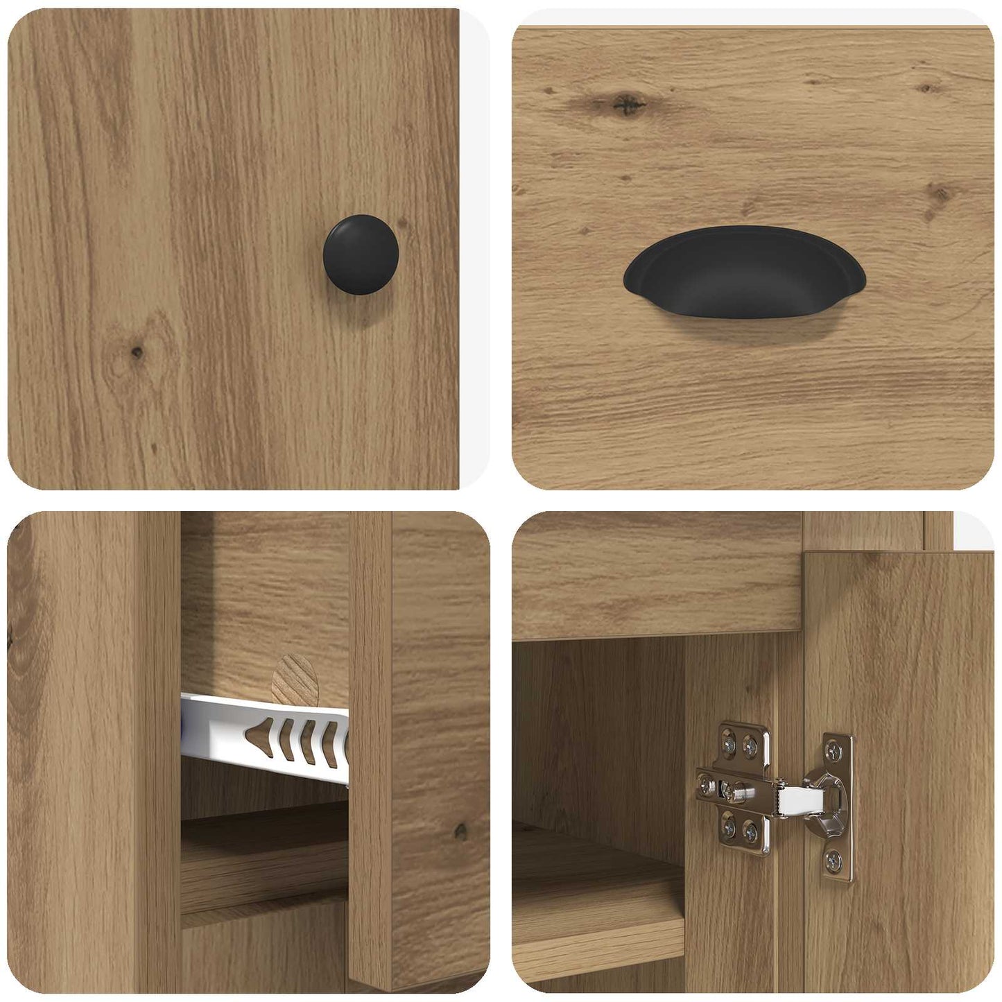 vidaXL Highboard Artisan Oak 70 x 35.5 x 67.5 cm Engineered Wood