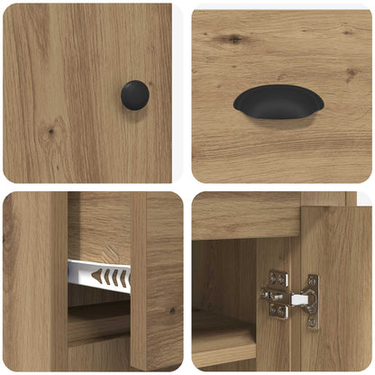 vidaXL Highboard Artisan Oak 70 x 35.5 x 67.5 cm Engineered Wood