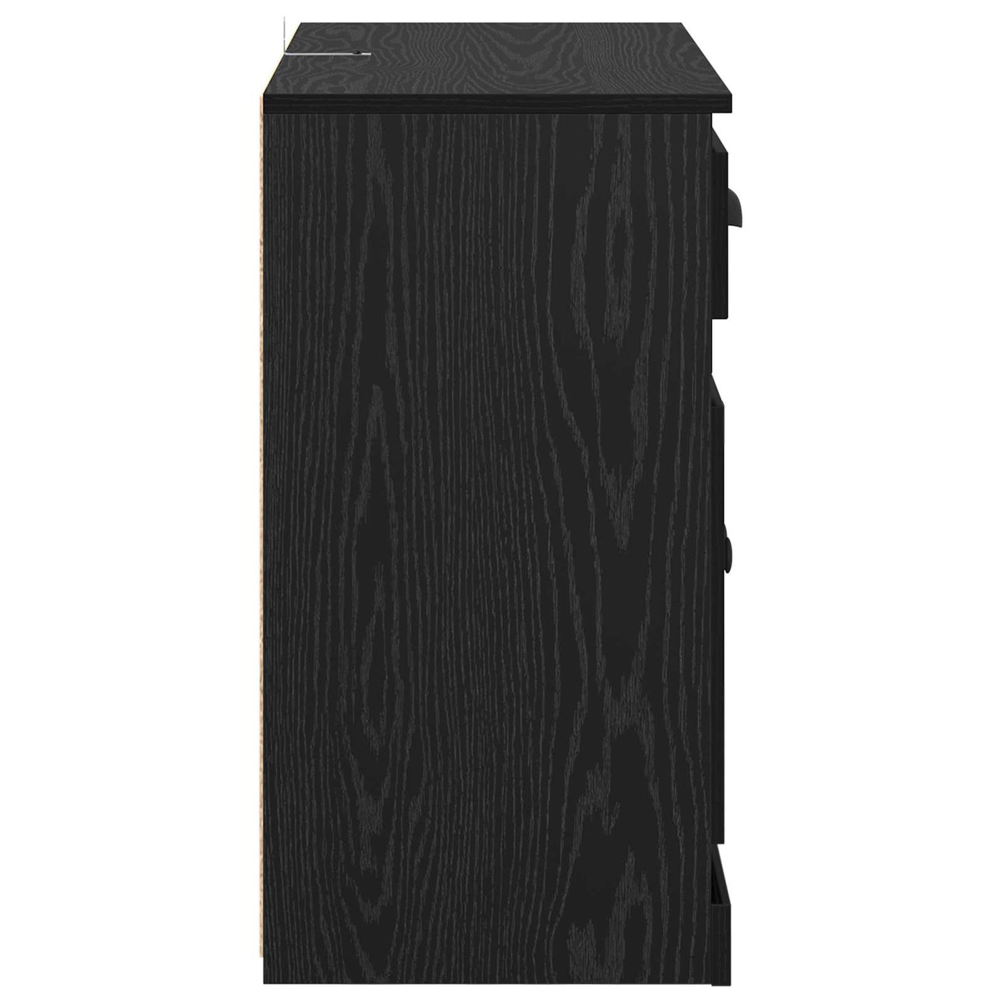 vidaXL Highboard Black Oak 70 x 35.5 x 67.5 cm Engineered Wood