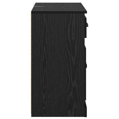 vidaXL Highboard Black Oak 70 x 35.5 x 67.5 cm Engineered Wood