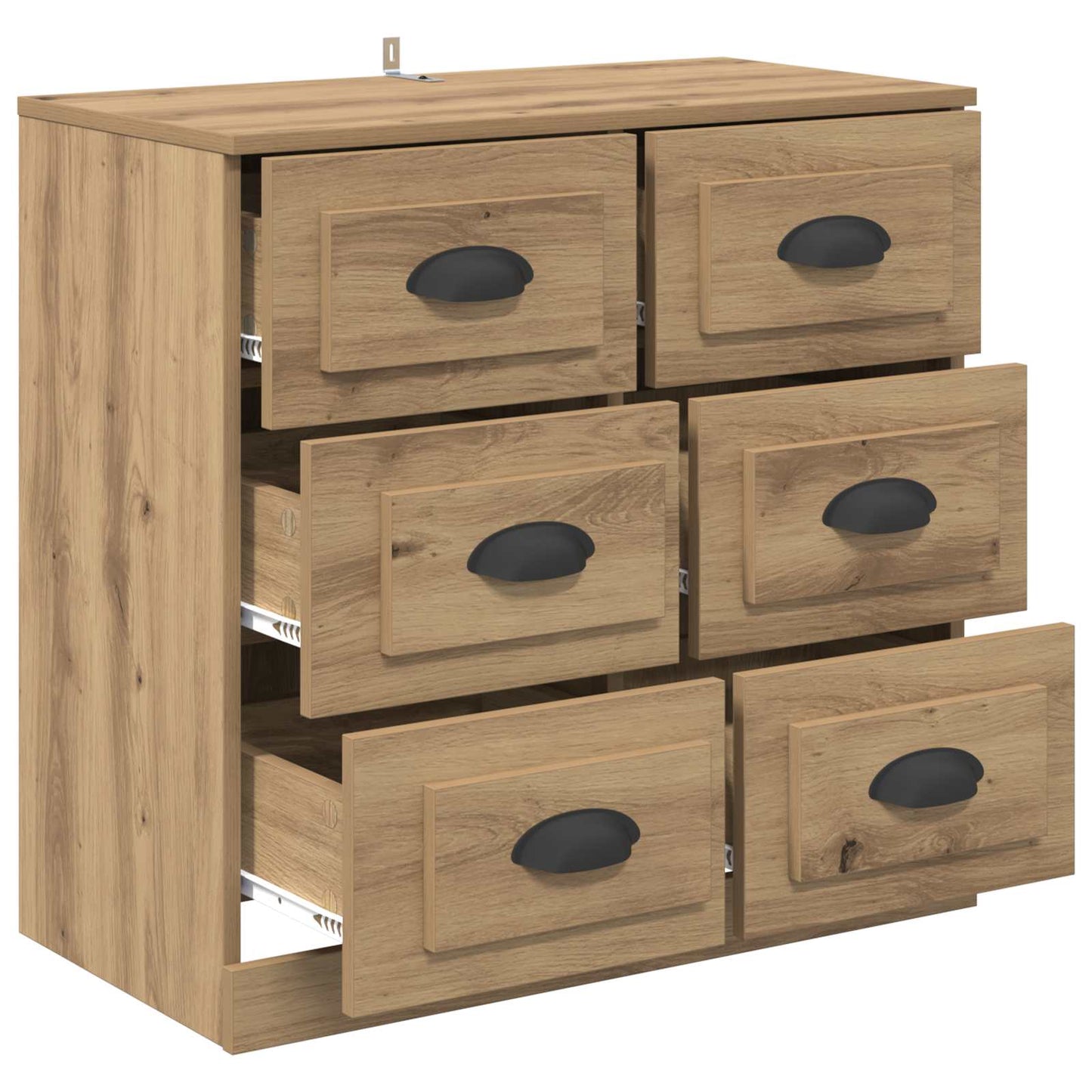 vidaXL Sideboard Artisan Oak 70 x 35.5 x 67.5 cm Engineered Wood