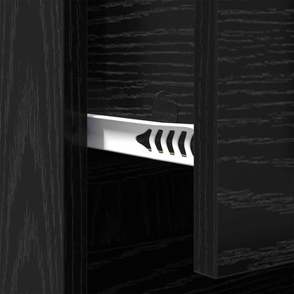 vidaXL Sideboard Black Oak 70 x 35.5 x 67.5 cm Engineered Wood