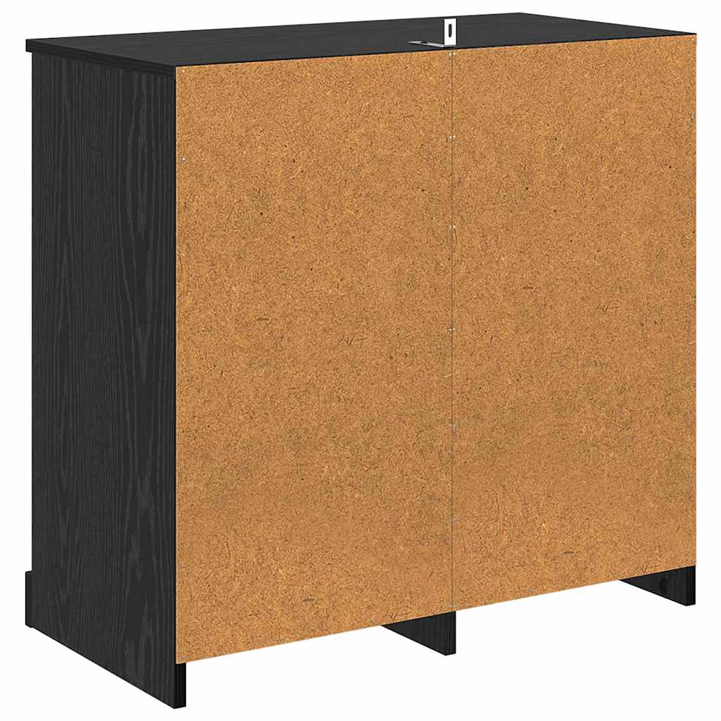 vidaXL Sideboard Black Oak 70 x 35.5 x 67.5 cm Engineered Wood