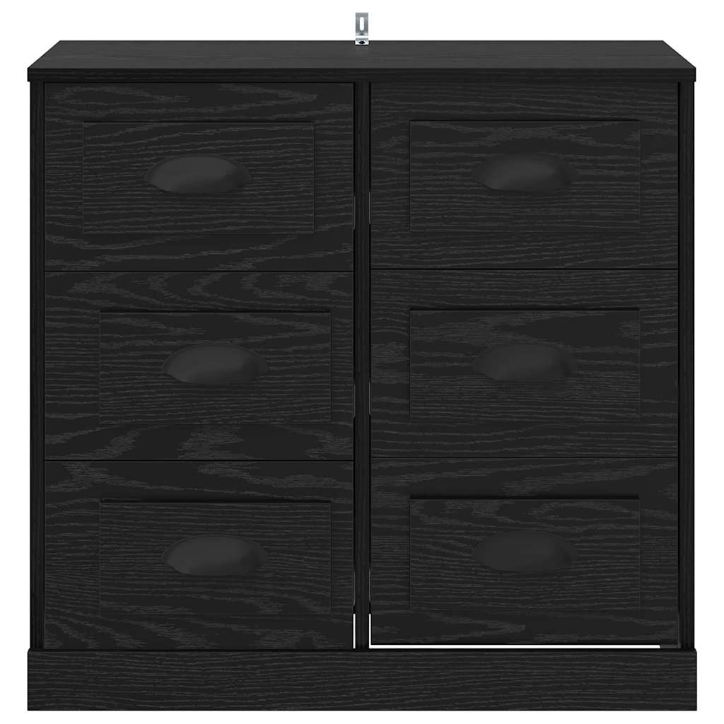 vidaXL Sideboard Black Oak 70 x 35.5 x 67.5 cm Engineered Wood