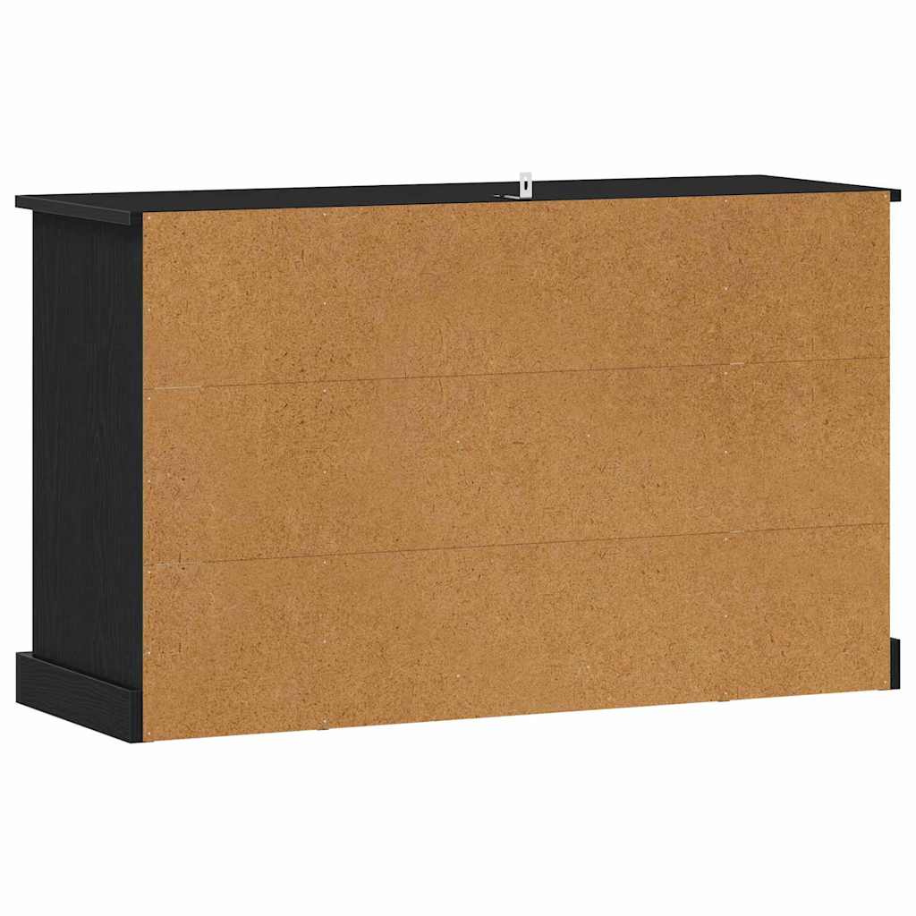 vidaXL Sideboard Black Oak 100 x 35.5 x 60 cm Engineered Wood