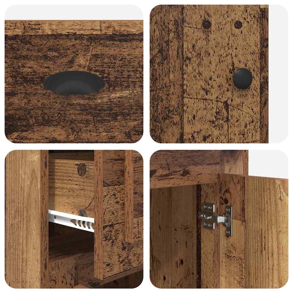 vidaXL Side Cabinet 40 x 50 x 75 cm Engineered Wood Old Wood