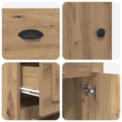 vidaXL Side Cabinet 40 x 50 x 75 cm Engineered Wood Artisan Oak