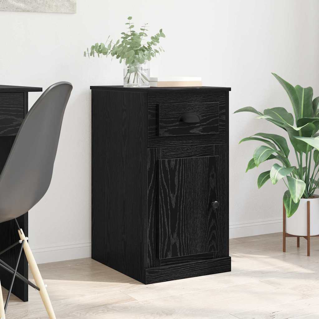vidaXL Side Cabinet 40 x 50 x 75 cm Engineered Wood Black Oak
