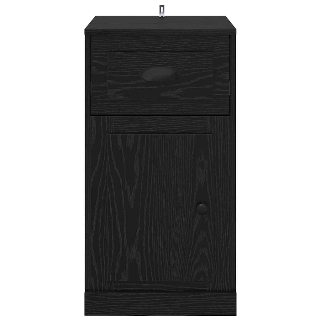 vidaXL Side Cabinet Black Oak 40 x 50 x 75 cm Engineered Wood