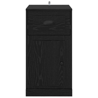 vidaXL Side Cabinet 40 x 50 x 75 cm Engineered Wood Black Oak