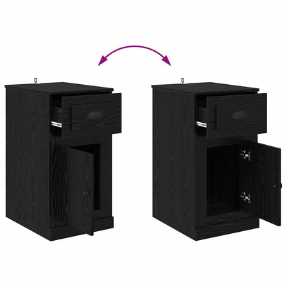 vidaXL Side Cabinet 40 x 50 x 75 cm Engineered Wood Black Oak