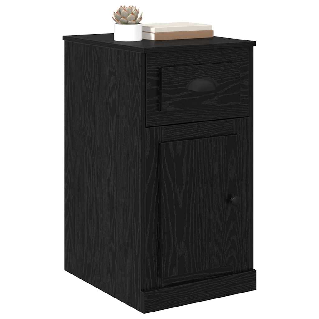 vidaXL Side Cabinet 40 x 50 x 75 cm Engineered Wood Black Oak