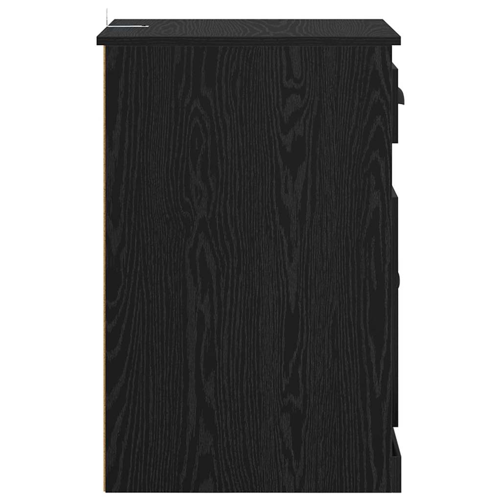 vidaXL Side Cabinet Black Oak 40 x 50 x 75 cm Engineered Wood