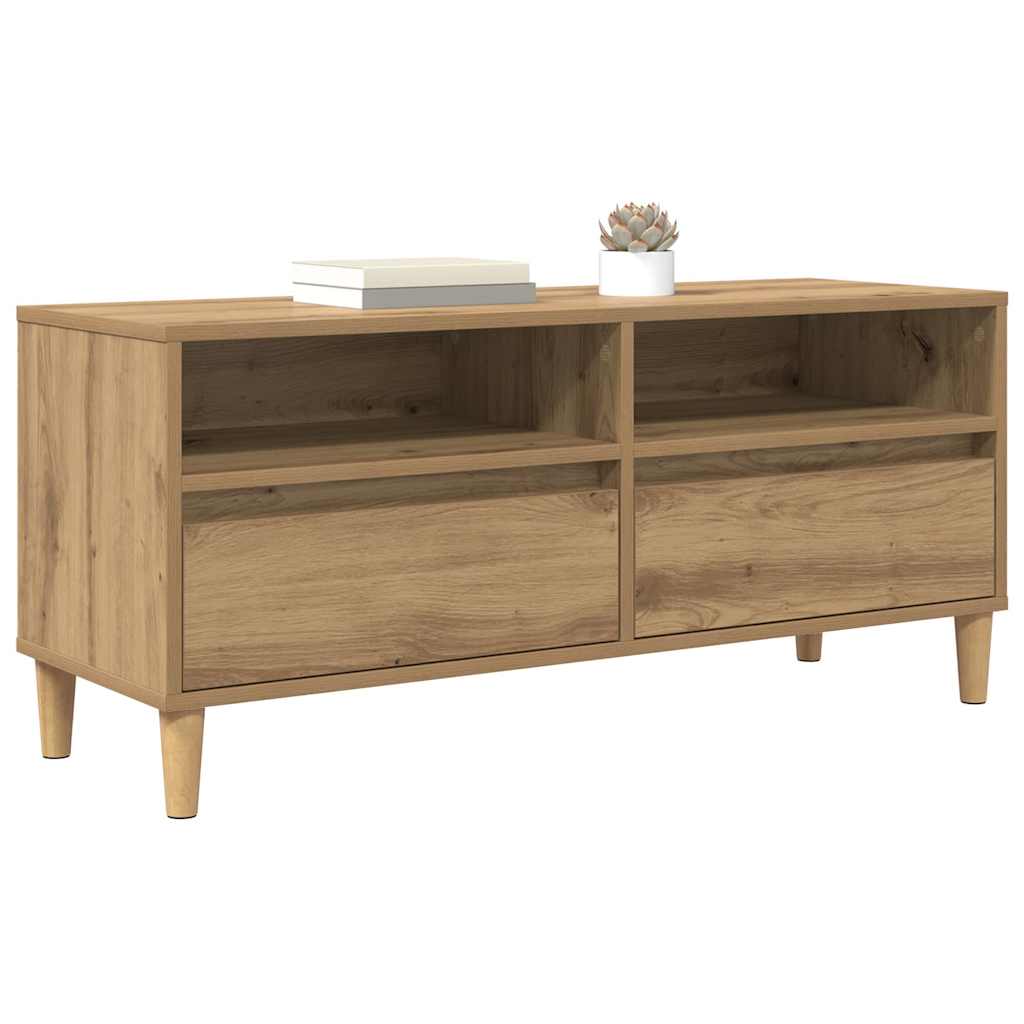 vidaXL TV Cabinet 100 x 34.5 x 44.5 cm Artisan Oak Engineered Wood