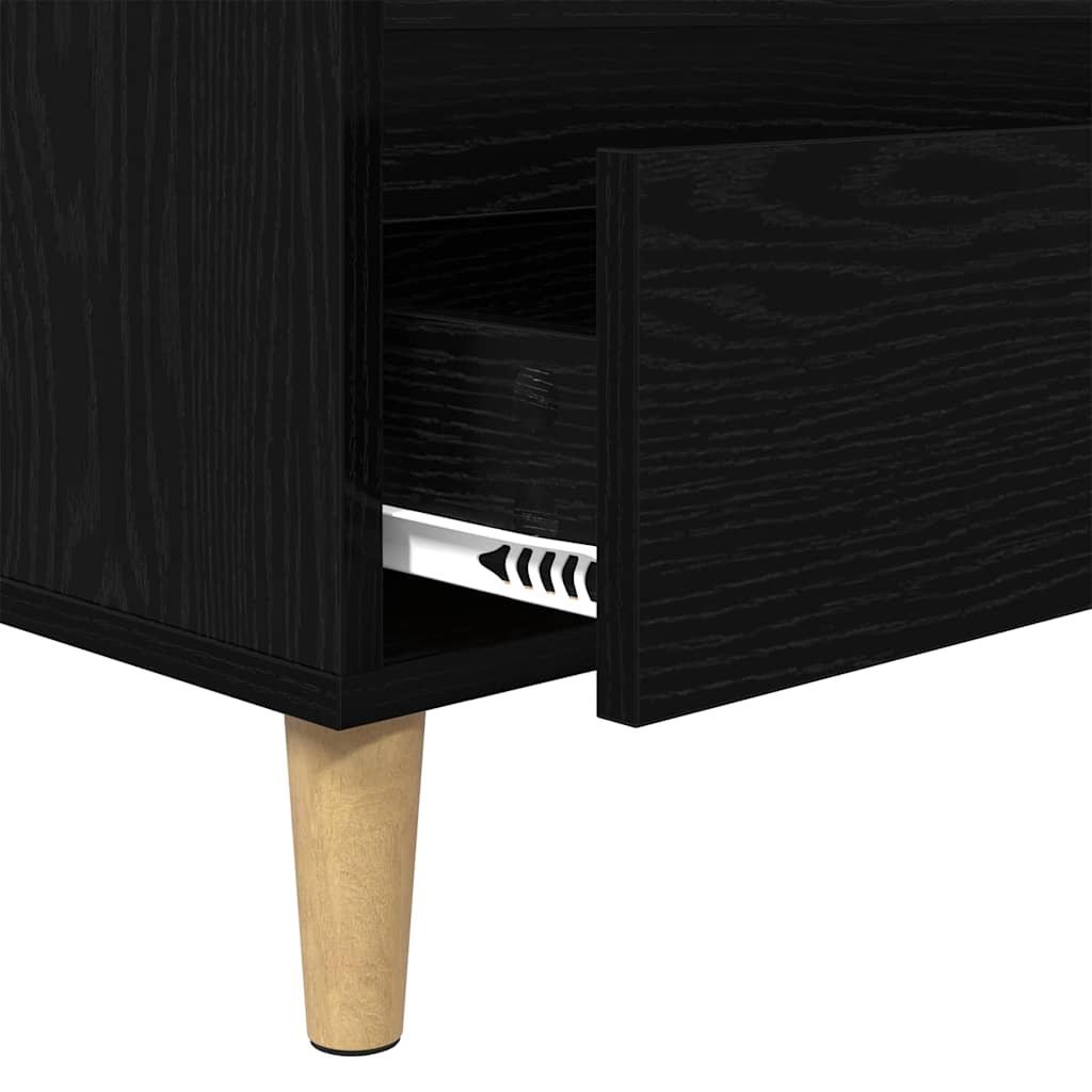 vidaXL TV Cabinet 100 x 34.5 x 44.5 cm Black Oak Engineered Wood