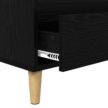 vidaXL TV Cabinet 100 x 34.5 x 44.5 cm Black Oak Engineered Wood