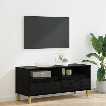 vidaXL TV Cabinet 100 x 34.5 x 44.5 cm Black Oak Engineered Wood