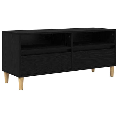 vidaXL TV Cabinet 100 x 34.5 x 44.5 cm Black Oak Engineered Wood