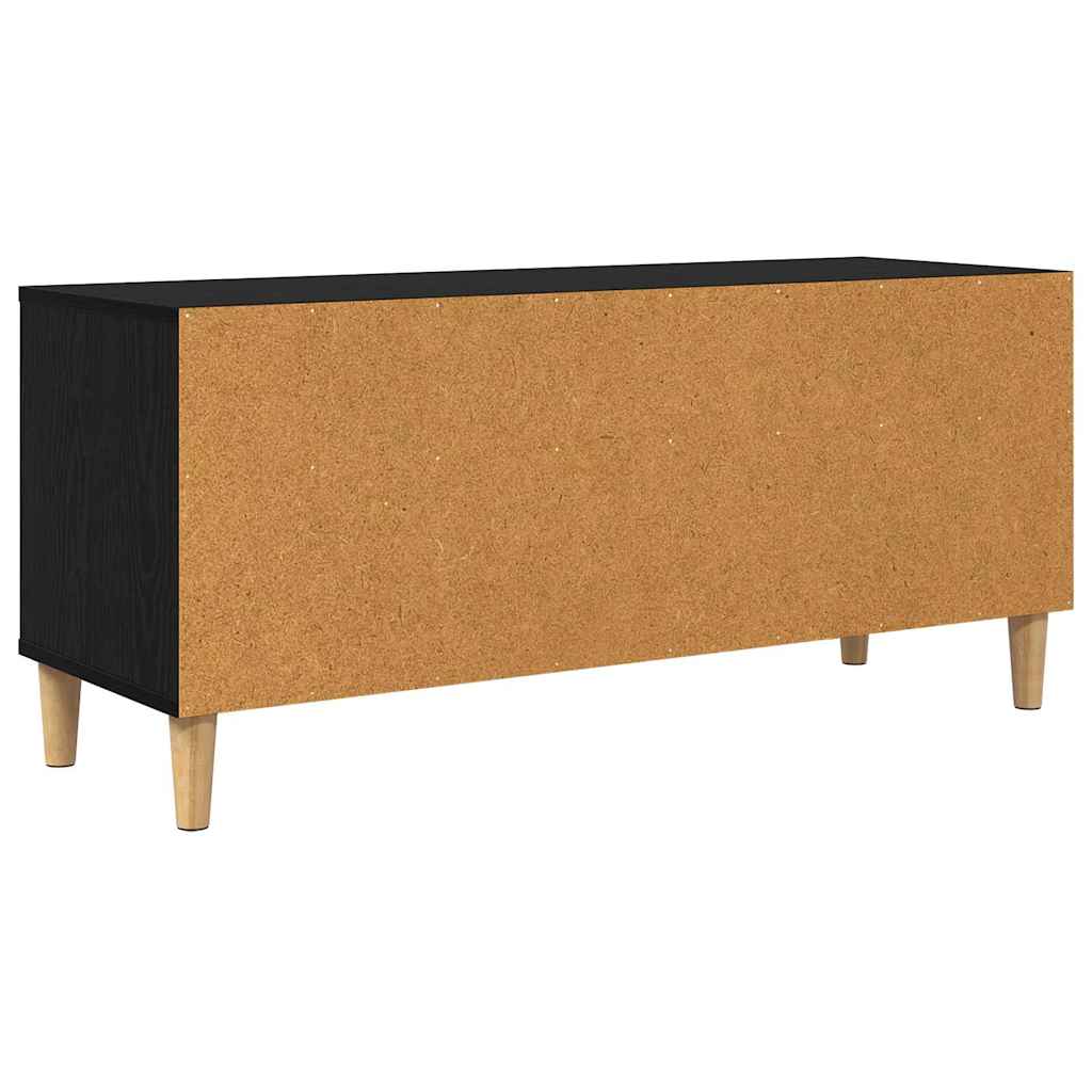 vidaXL TV Cabinet 100 x 34.5 x 44.5 cm Black Oak Engineered Wood