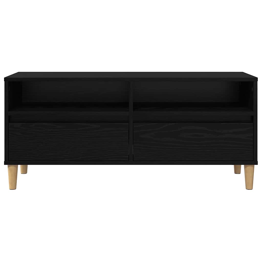 vidaXL TV Cabinet 100 x 34.5 x 44.5 cm Black Oak Engineered Wood