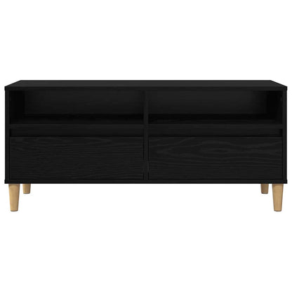 vidaXL TV Cabinet 100 x 34.5 x 44.5 cm Black Oak Engineered Wood