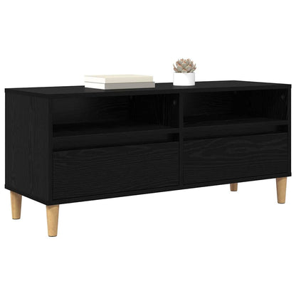 vidaXL TV Cabinet 100 x 34.5 x 44.5 cm Black Oak Engineered Wood