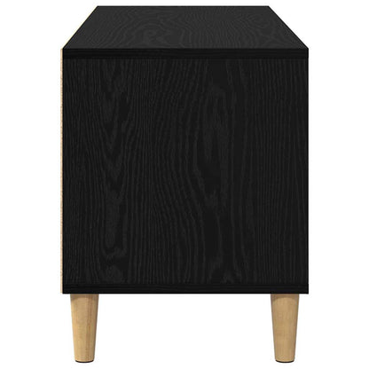 vidaXL TV Cabinet 100 x 34.5 x 44.5 cm Black Oak Engineered Wood