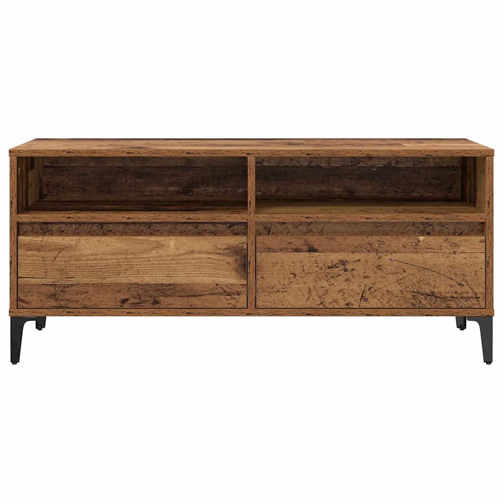 vidaXL TV Cabinet with Drawer Old Wood 100 x 34.5 x 44.5 cm