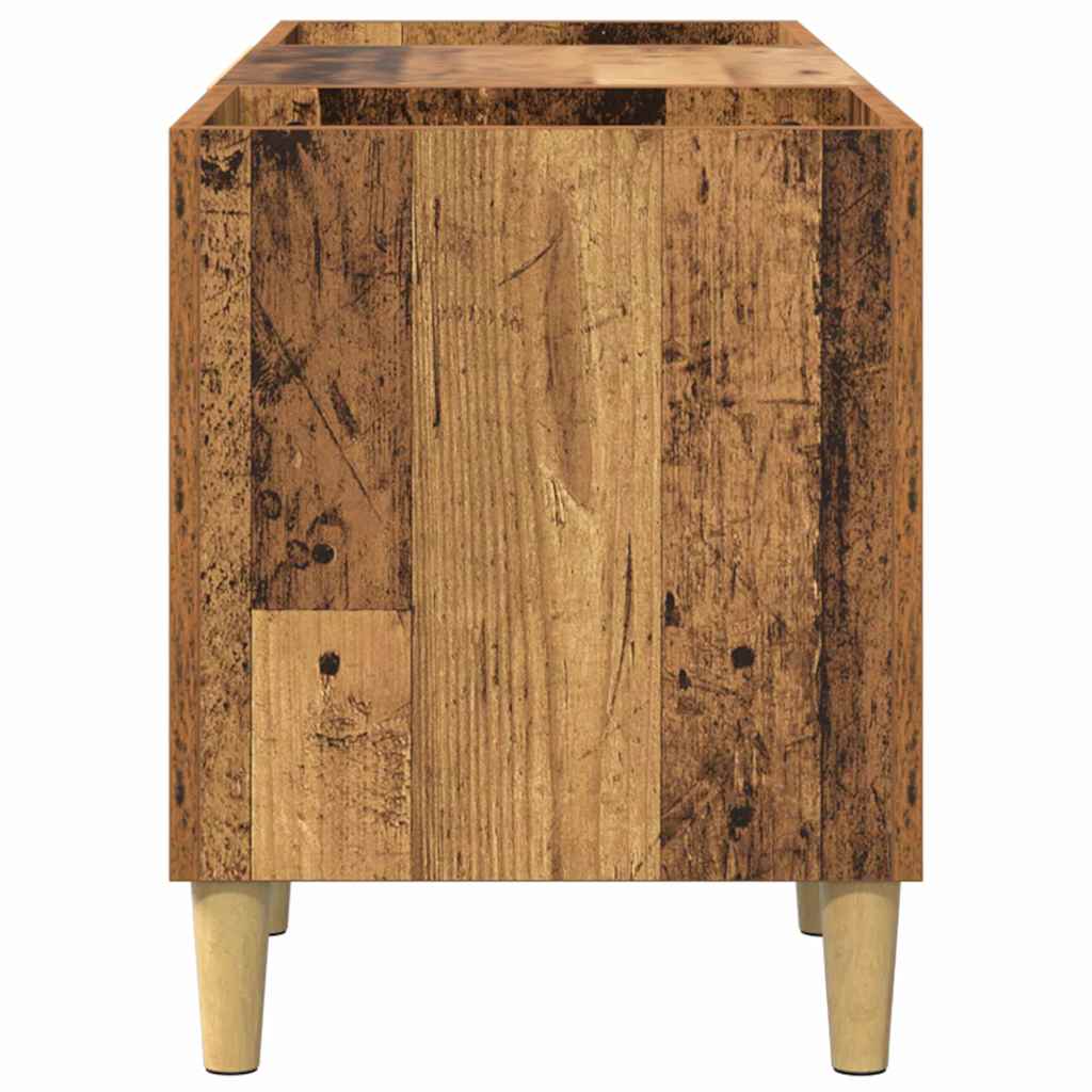 vidaXL Record Cabinet Old Wood 121 x 38 x 48 cm Engineered Wood