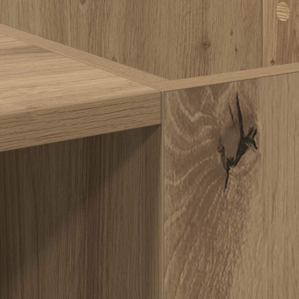 vidaXL Record Cabinet Artisan Oak 121 x 38 x 48 cm Engineered Wood
