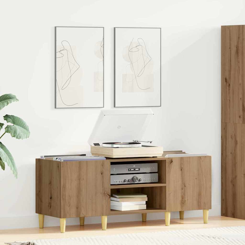 vidaXL Record Cabinet Artisan Oak 121 x 38 x 48 cm Engineered Wood