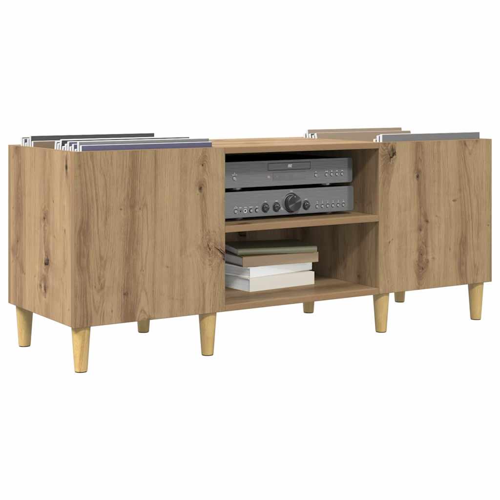 vidaXL Record Cabinet Artisan Oak 121 x 38 x 48 cm Engineered Wood
