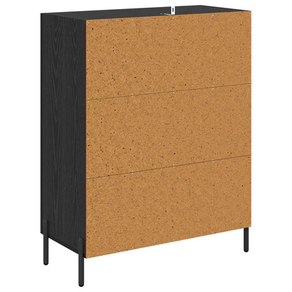vidaXL Sideboard Black Oak 69.5 x 34 x 90 cm Engineered Wood