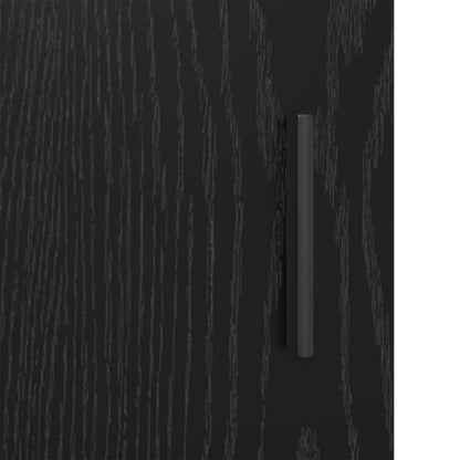 vidaXL Sideboard Black Oak 69.5 x 34 x 90 cm Engineered Wood