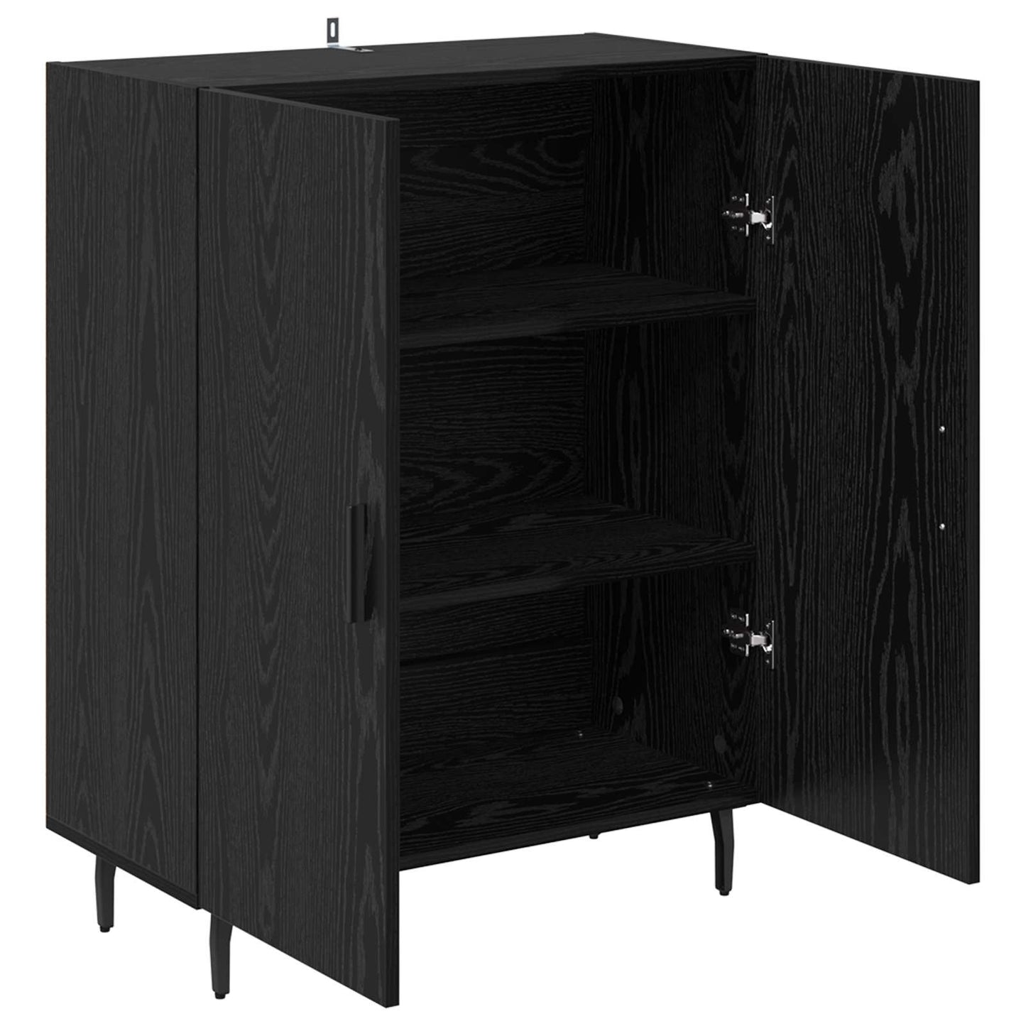 vidaXL Sideboard Black Oak 69.5 x 34 x 90 cm Engineered Wood