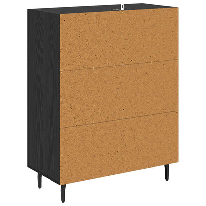vidaXL Sideboard Black Oak 69.5 x 34 x 90 cm Engineered Wood