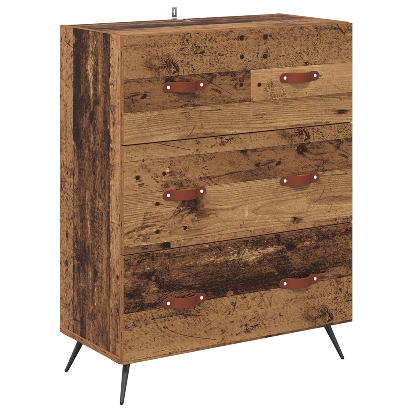 vidaXL Chest of Drawers Old Wood 69.5 x 34 x 90 cm Engineered Wood