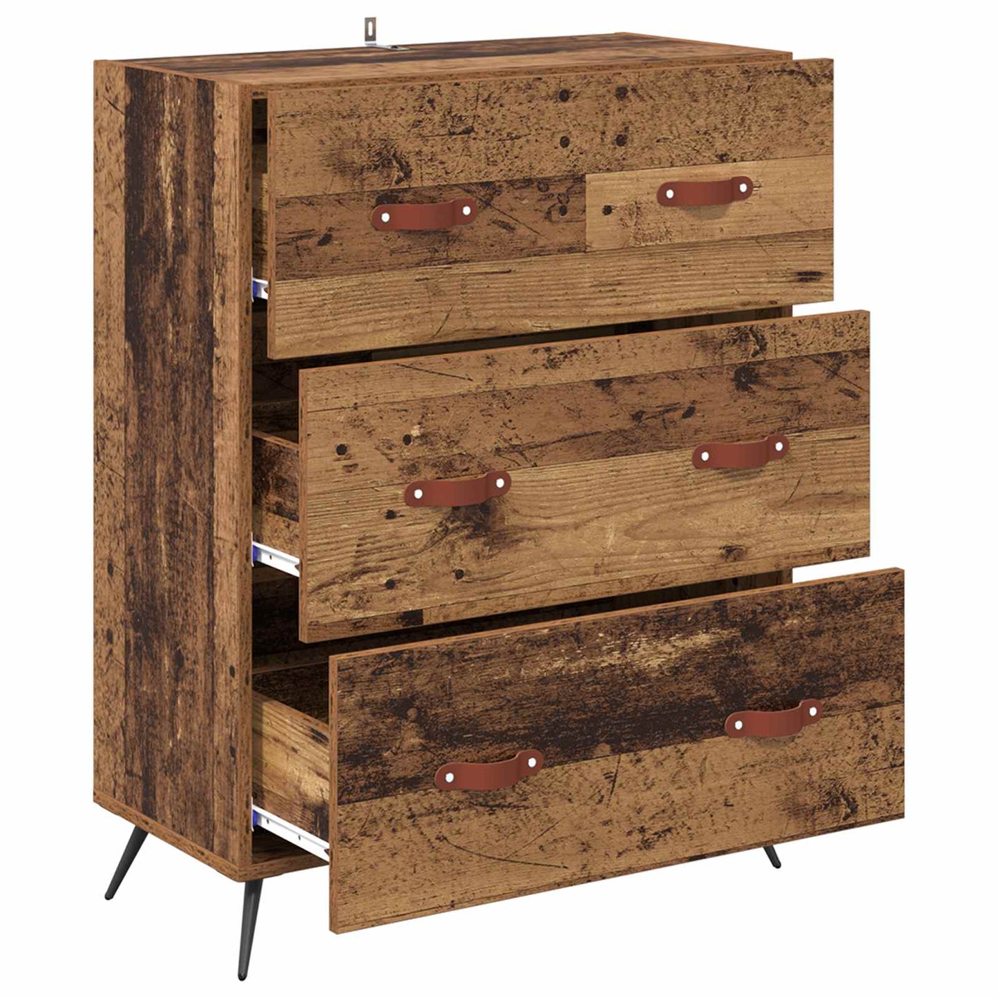 vidaXL Chest of Drawers Old Wood 69.5 x 34 x 90 cm Engineered Wood