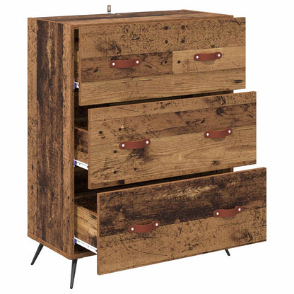 vidaXL Chest of Drawers Old Wood 69.5 x 34 x 90 cm Engineered Wood