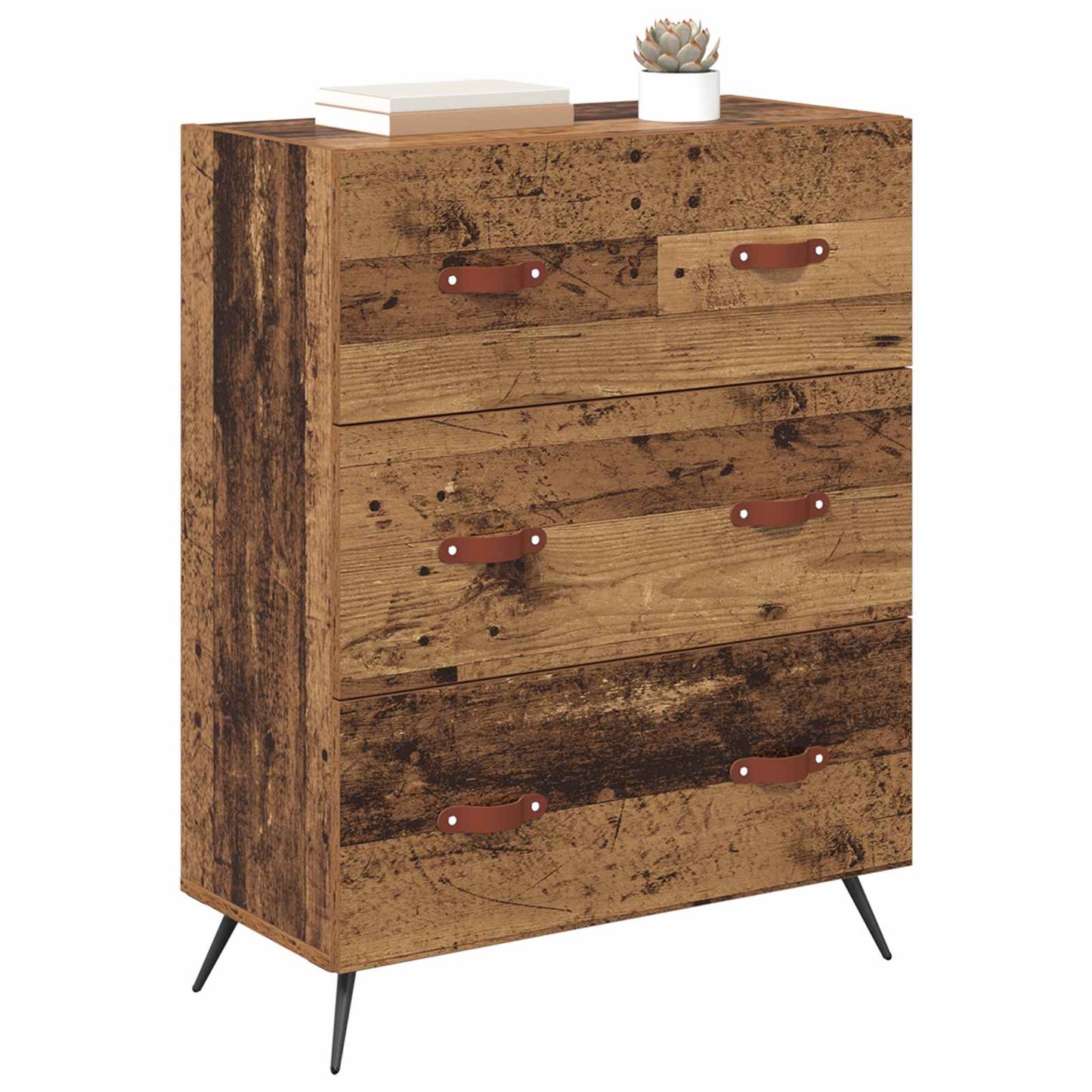 vidaXL Chest of Drawers Old Wood 69.5 x 34 x 90 cm Engineered Wood