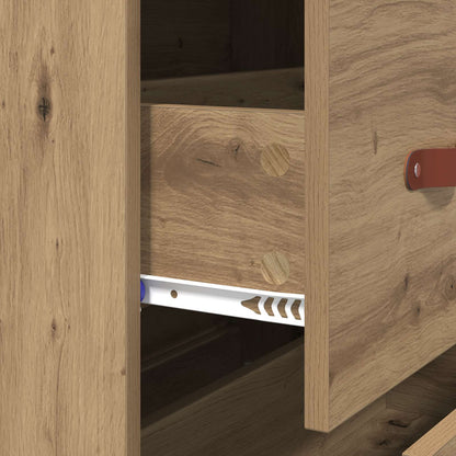 vidaXL Chest of Drawers 3-Drawer Artisan Oak 69.5 x 34 x 90 cm