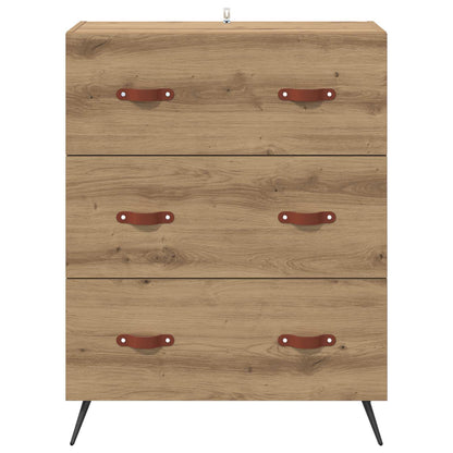 vidaXL Chest of Drawers 3-Drawer Artisan Oak 69.5 x 34 x 90 cm
