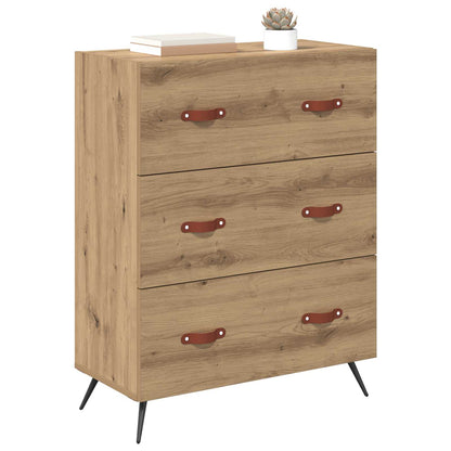 vidaXL Chest of Drawers 3-Drawer Artisan Oak 69.5 x 34 x 90 cm